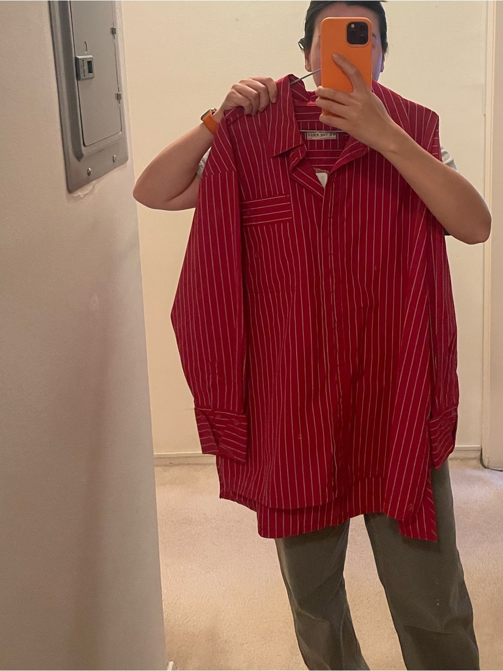 Free People We the Free Hallie French Cuff Striped Shirt - Picture 6 of 6